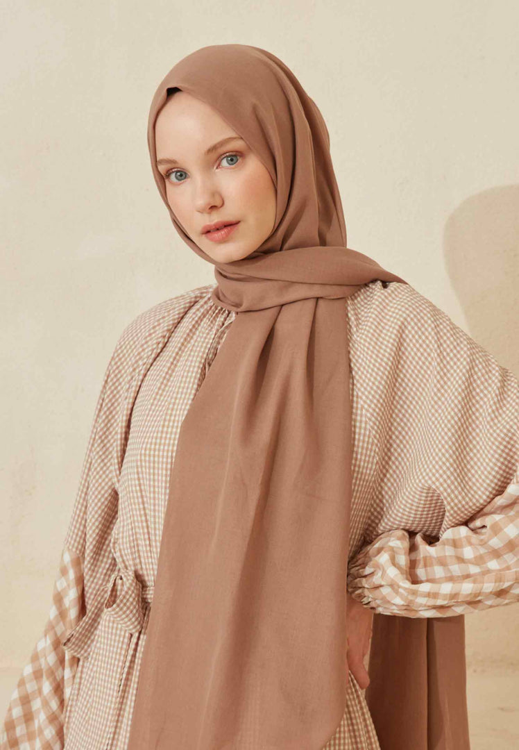 Thin Cotton Voile Hijab Hazelnut