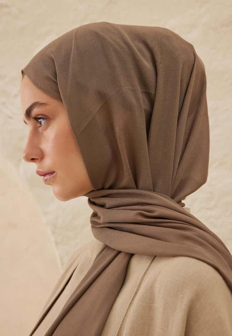 Rami Viscose Hijab Dark Mink