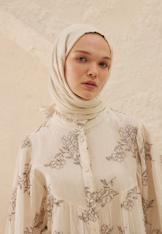 Rami Viscose Hijab Ivory