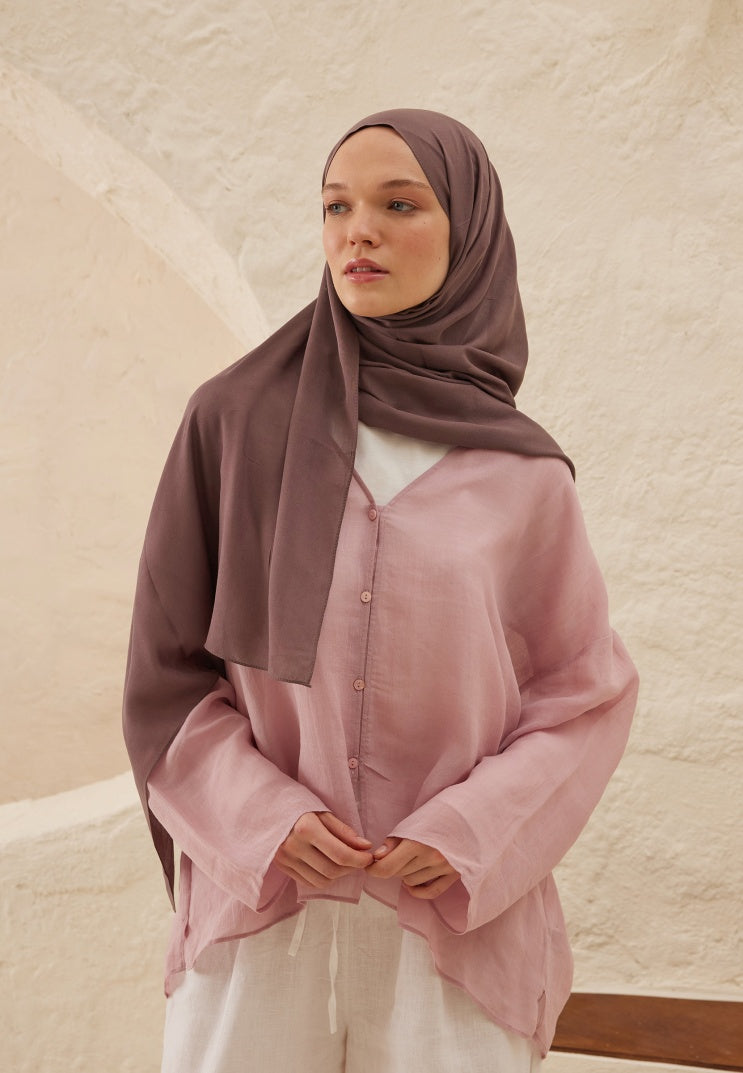 Rami Viscose Hijab Light Purple Pulm