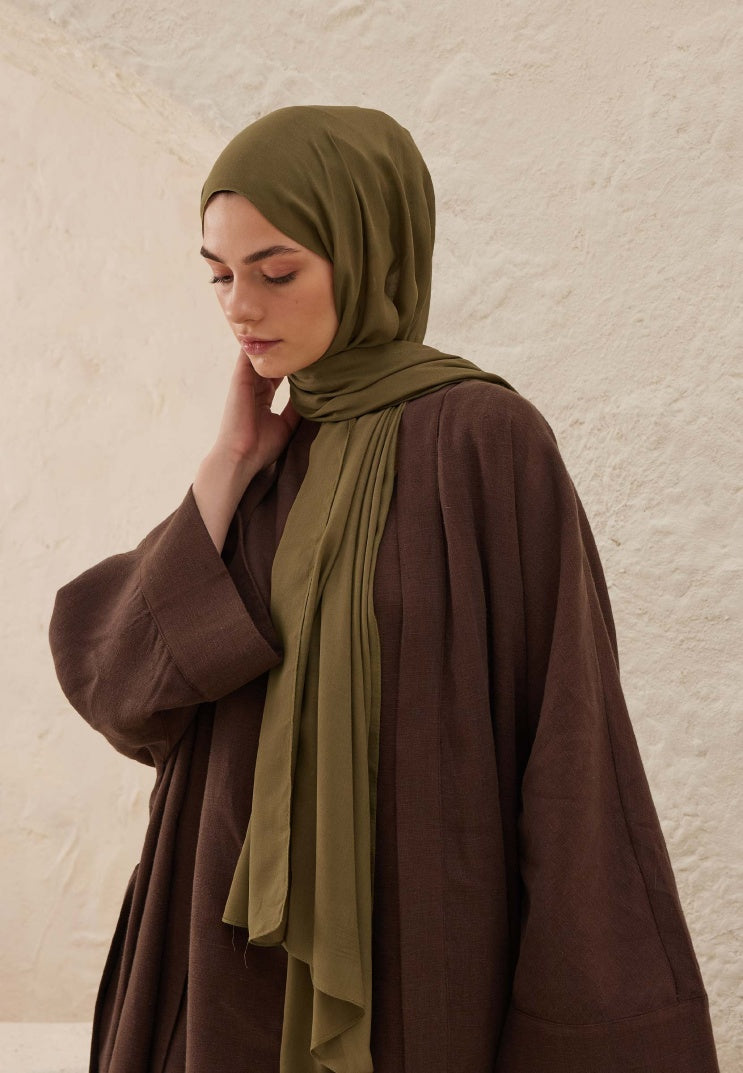 Rami Viscose Hijab Military Khaki