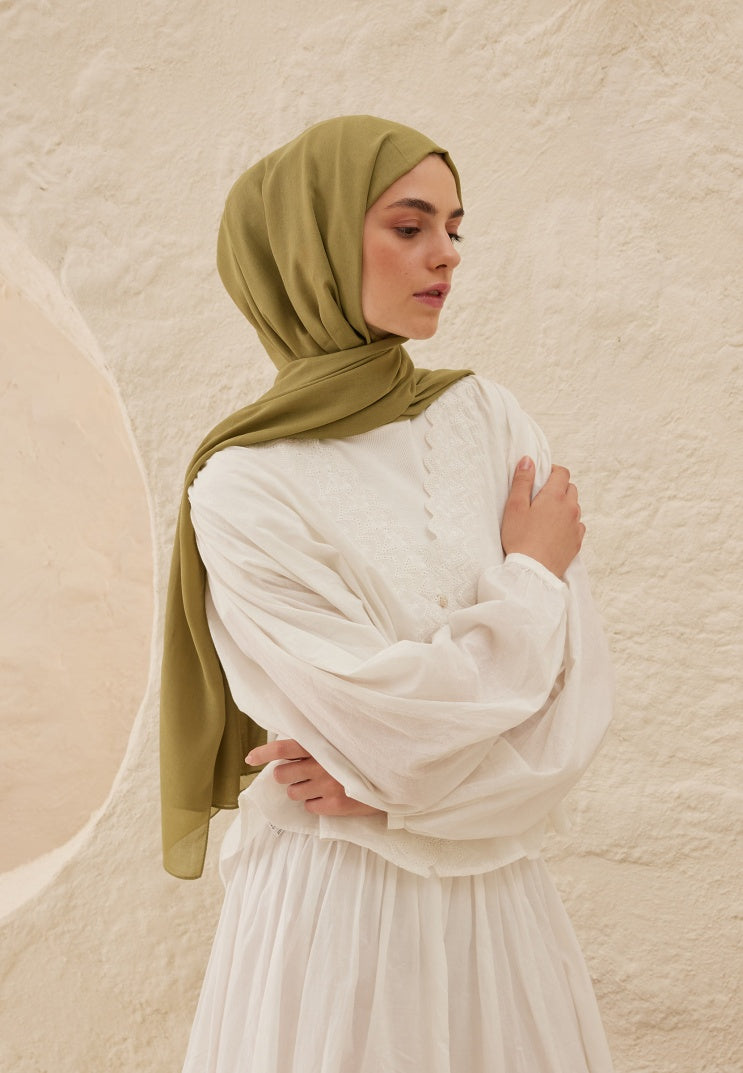 Rami Viscose Hijab Olive