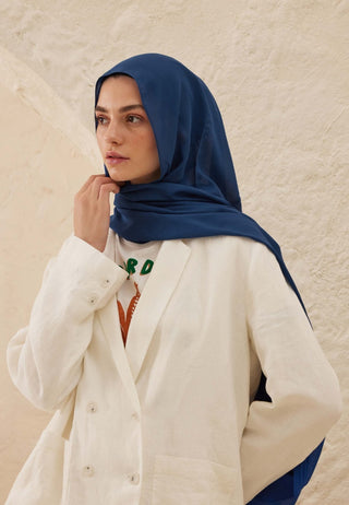 Rami Viscose Hijab Sapphire