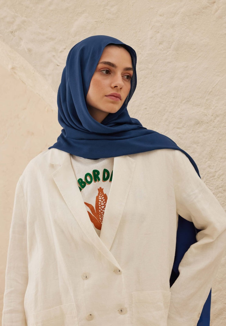 Rami Viscose Hijab Sapphire