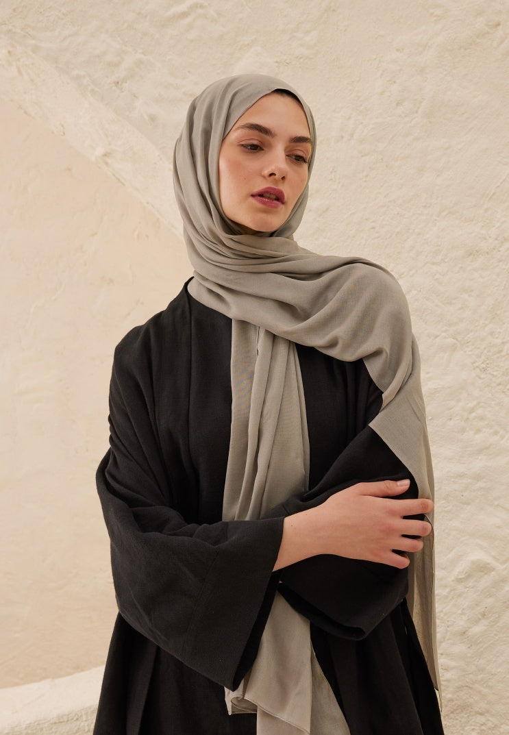Rami Viscose Hijab Silver