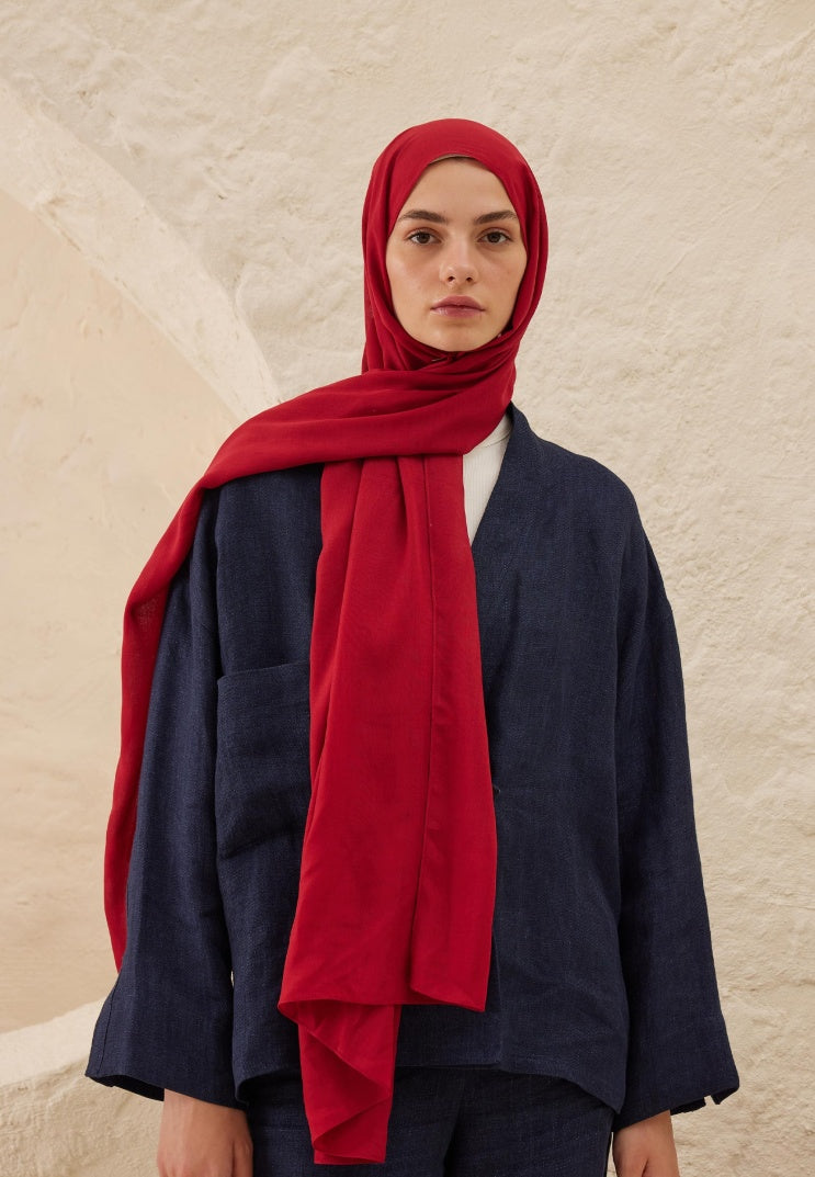 Rami Viscose Hijab Sour Cherry