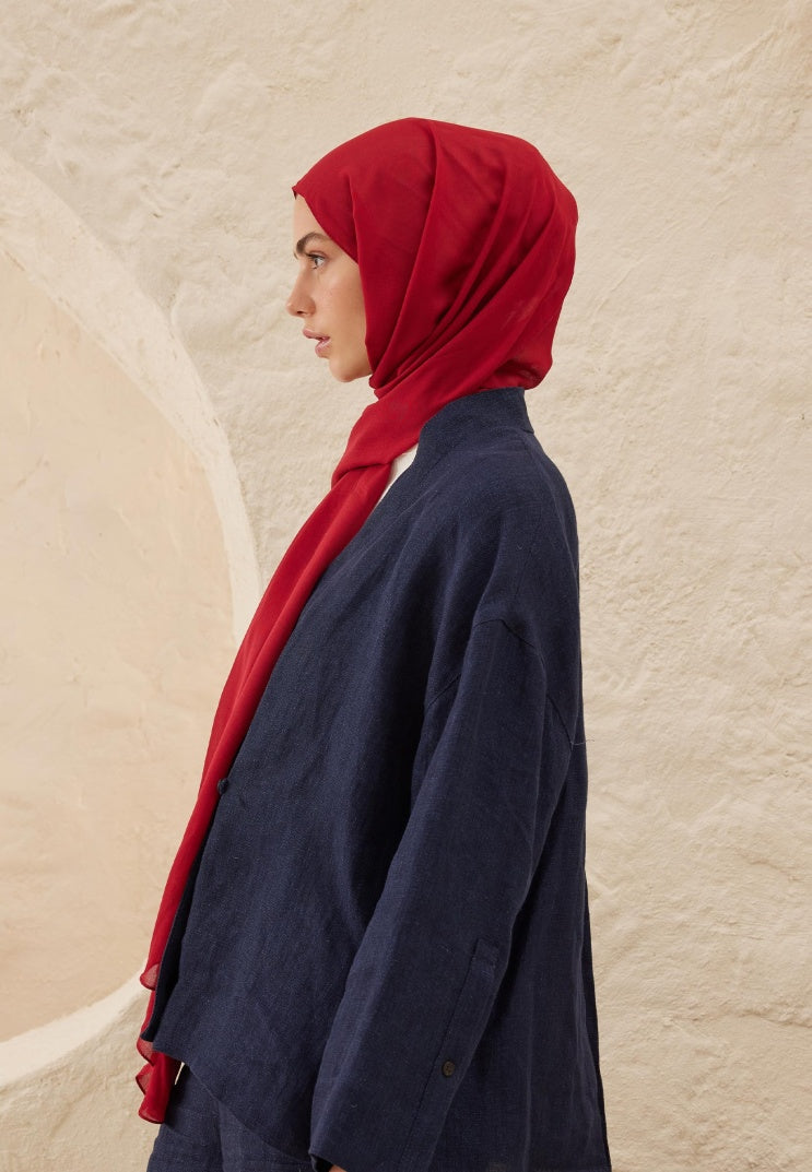 Rami Viscose Hijab Sour Cherry