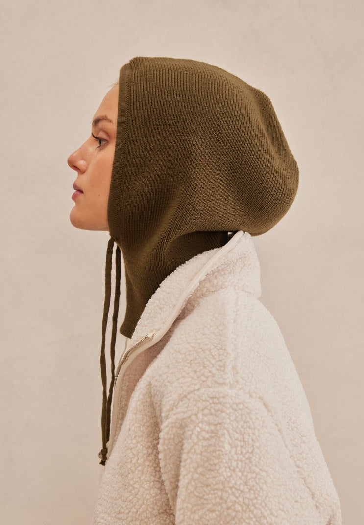 Adjustable Knit Balaclava Khaki