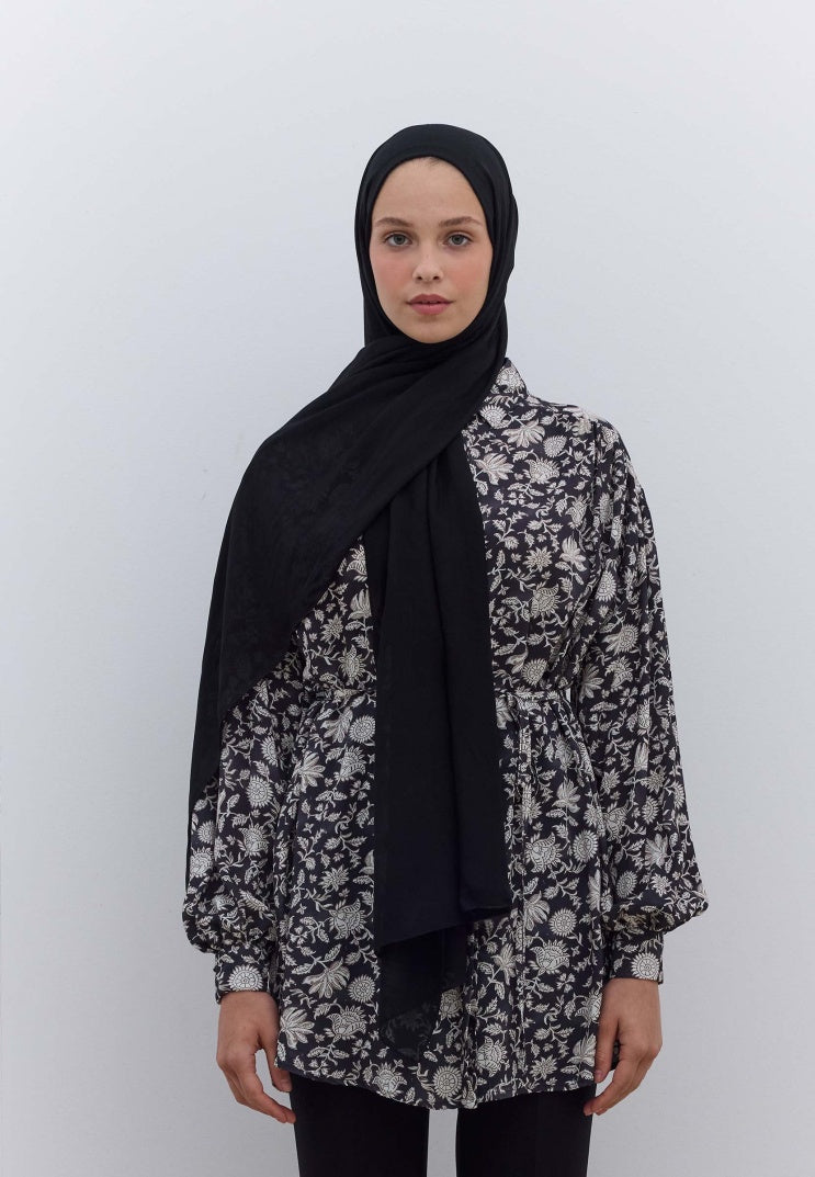 Rami Viscose Hijab Black