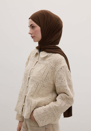 Bamboo Jersey Hijab Warm Brown