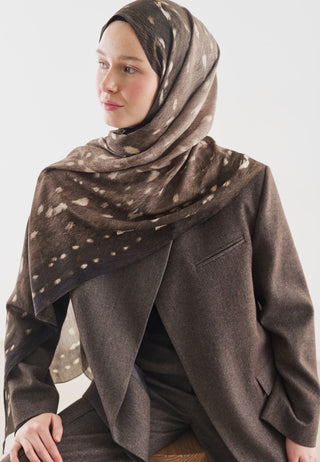 Fawn Pattern Cotton Viscose Hijab Taupe