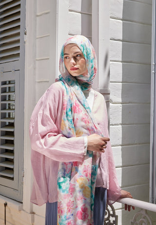 Fiona Pattern Rami Hijabs Pink