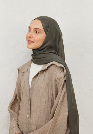 Rami Viscose Hijab Anthracite