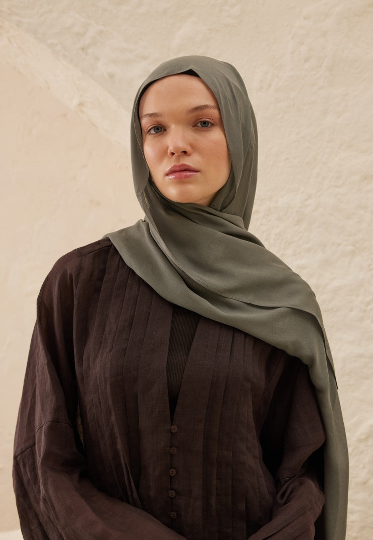 Rami Viscose Hijab Smoke Grey