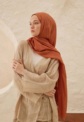 Rami Viscose Hijab Peach