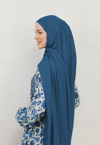 Rami Viscose Hijab Dark Blue