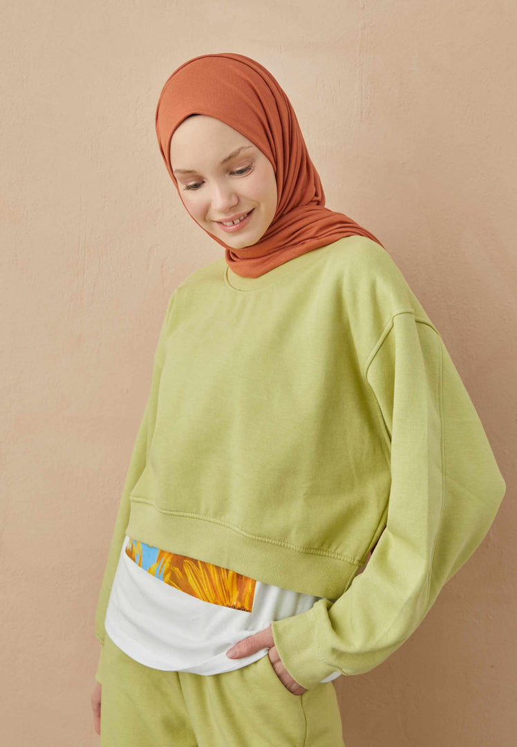 Jersey Hijab Pastel Orange