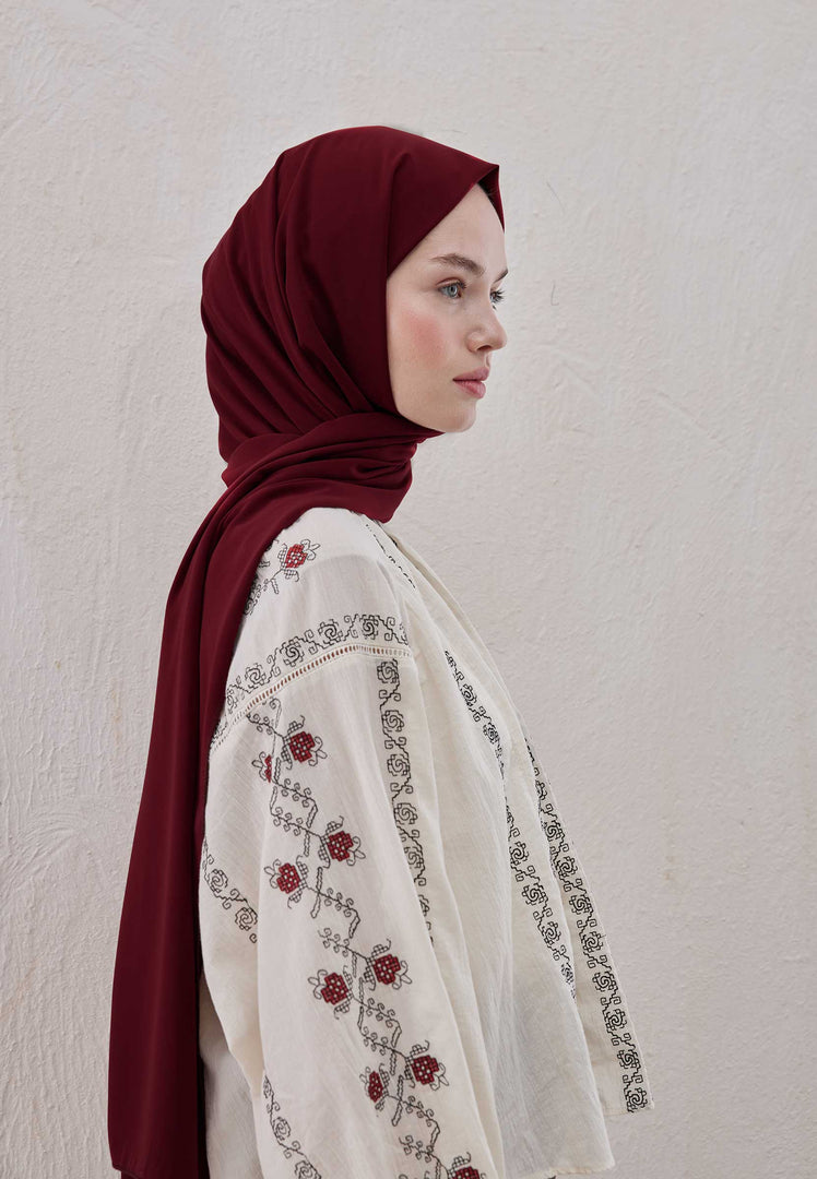 Medina Silk Hijab Cherry