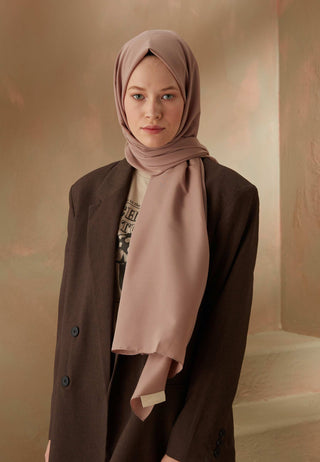 Cotton Viscose Hijab Taupe