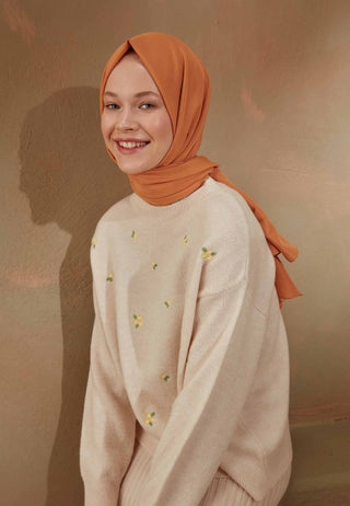 Cotton Viscose Hijab Peach