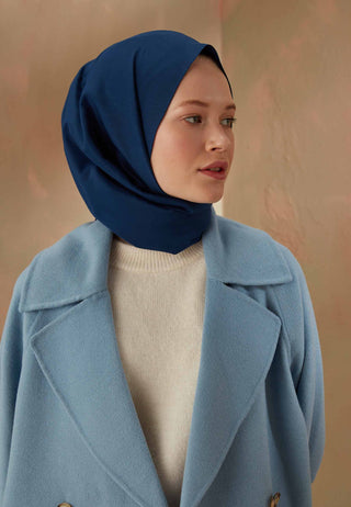PAMUK VİSKON ŞAL KOYU MAVİ