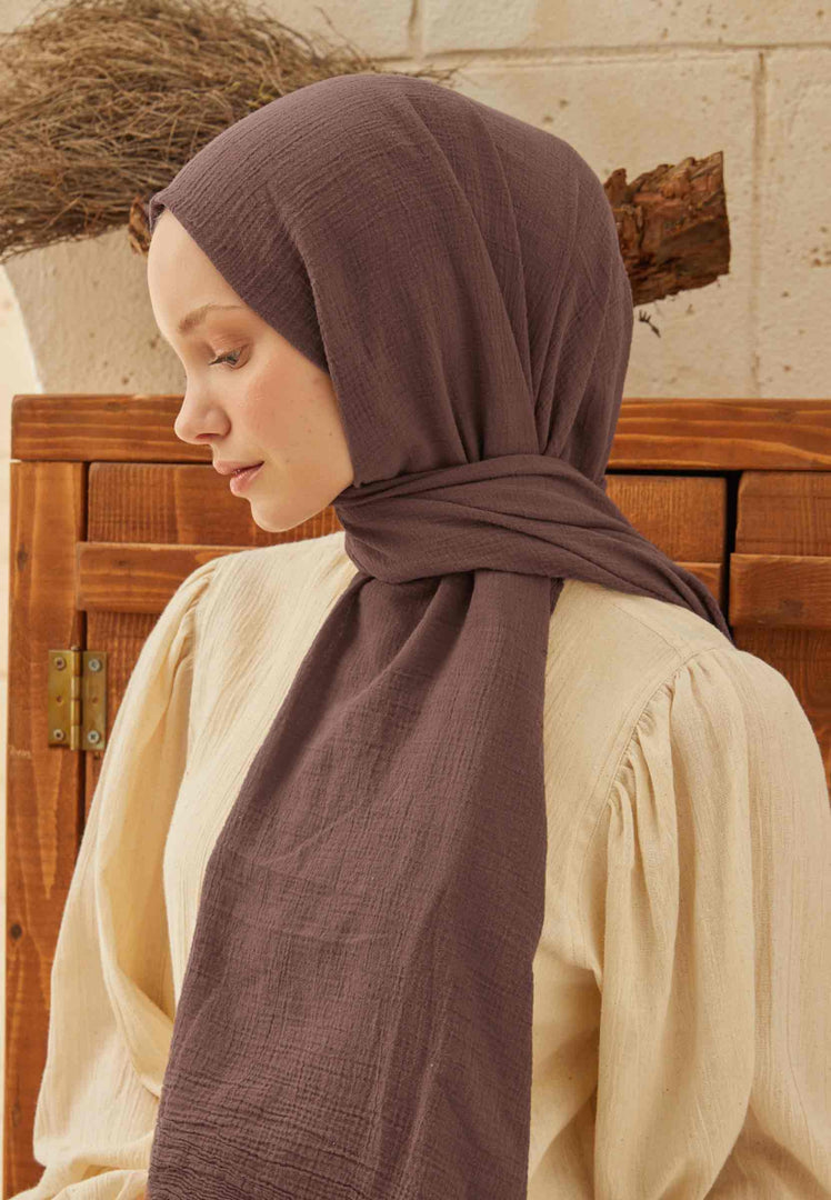 Organic Cotton Hijab Bitter Eggplant