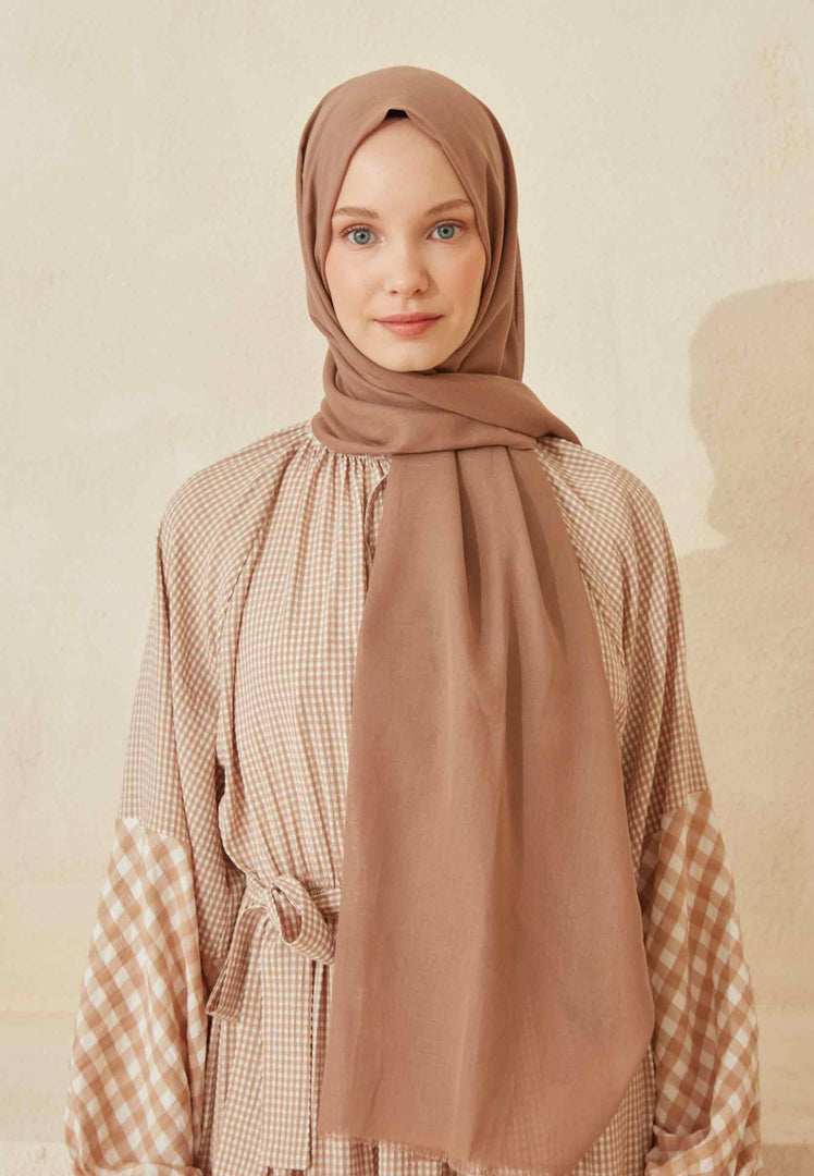 Thin Cotton Voile Hijab Hazelnut