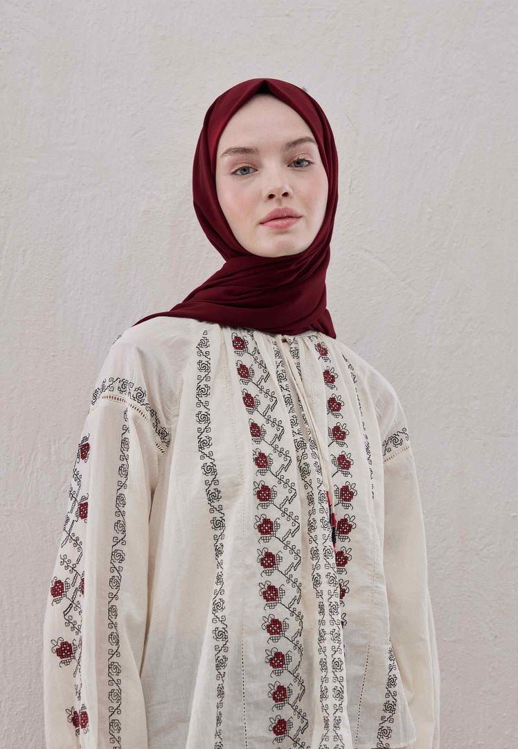 Medina Silk Hijab Cherry