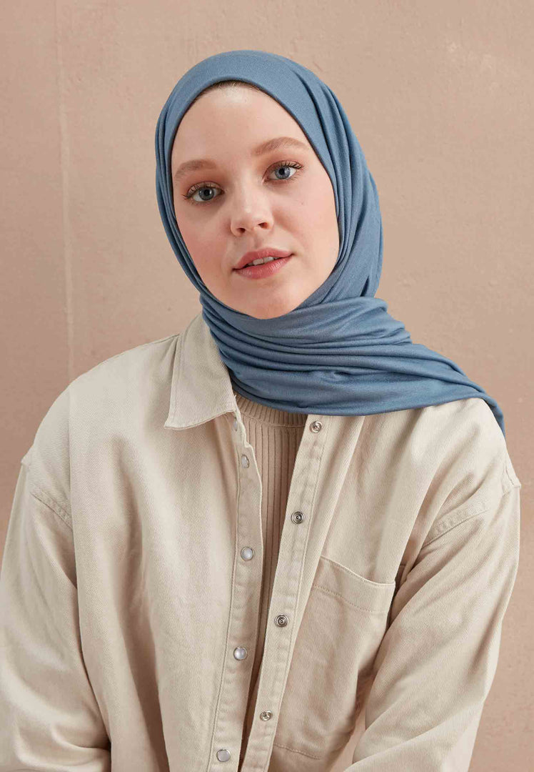 Jersey Hijab Indigo