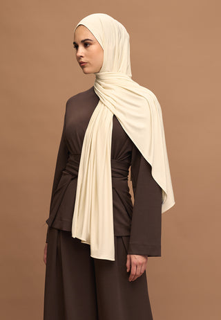 Bamboo Jersey Hijab Pearl