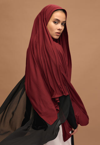 BAMBU PENYE ŞAL KOYU BORDO