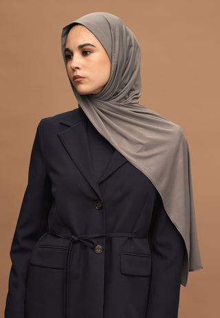 Bamboo Jersey Hijab Dark Gray