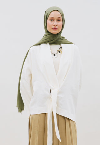 Dünner Baumwoll-Voile-Hijab, Militär-Khaki