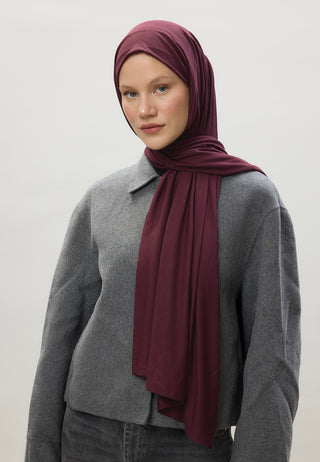 Jersey Hijab Burgund