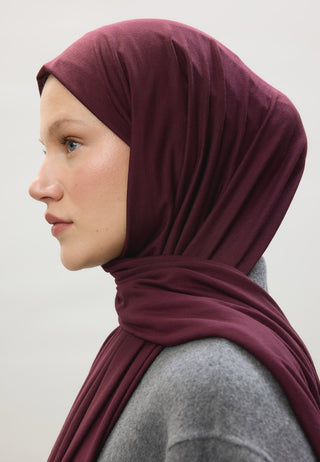 Jersey Hijab Burgund