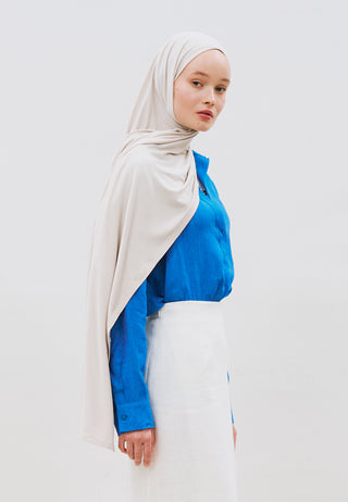 Jersey Hijab Ivory Beige
