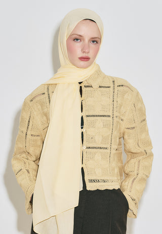 Rami Viscose Hijab Soft Yellow