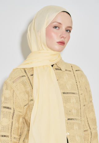 Rami Viscose Hijab Soft Yellow