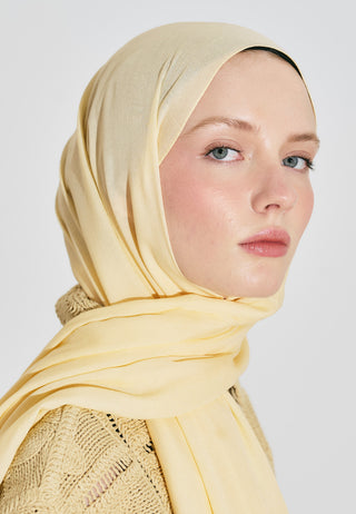 Rami Viscose Hijab Soft Yellow