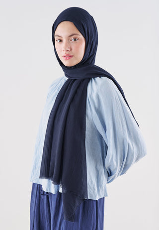 Dubai Premium Hijab Navy Blue
