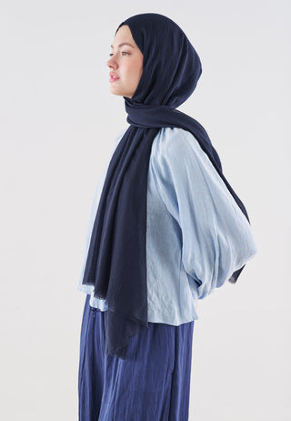 Dubai Premium Hijab Navy Blue
