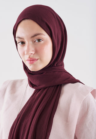 Dubai Premium Hijab Dark Burgundy