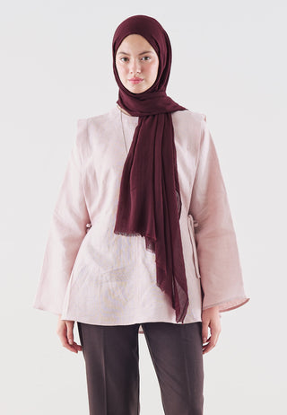 Dubai Premium Hijab Dark Burgundy