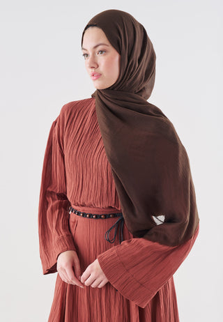 Dubai Premium Hijab Deep Brown