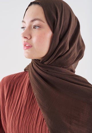 Dubai Premium Hijab Deep Brown