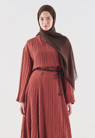 Dubai Premium Hijab Deep Brown