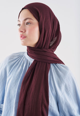 Dubai Premium Hijab Dark Cherry
