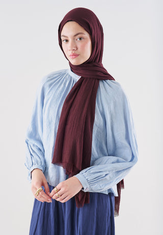 Dubai Premium Hijab Dark Cherry