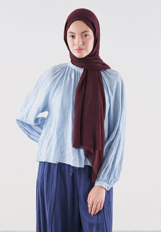 Dubai Premium Hijab Dark Cherry