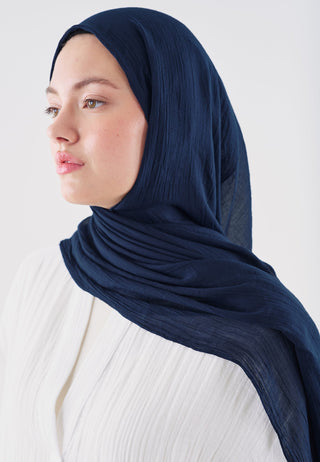 Dubai Premium Hijab Midnight Blue